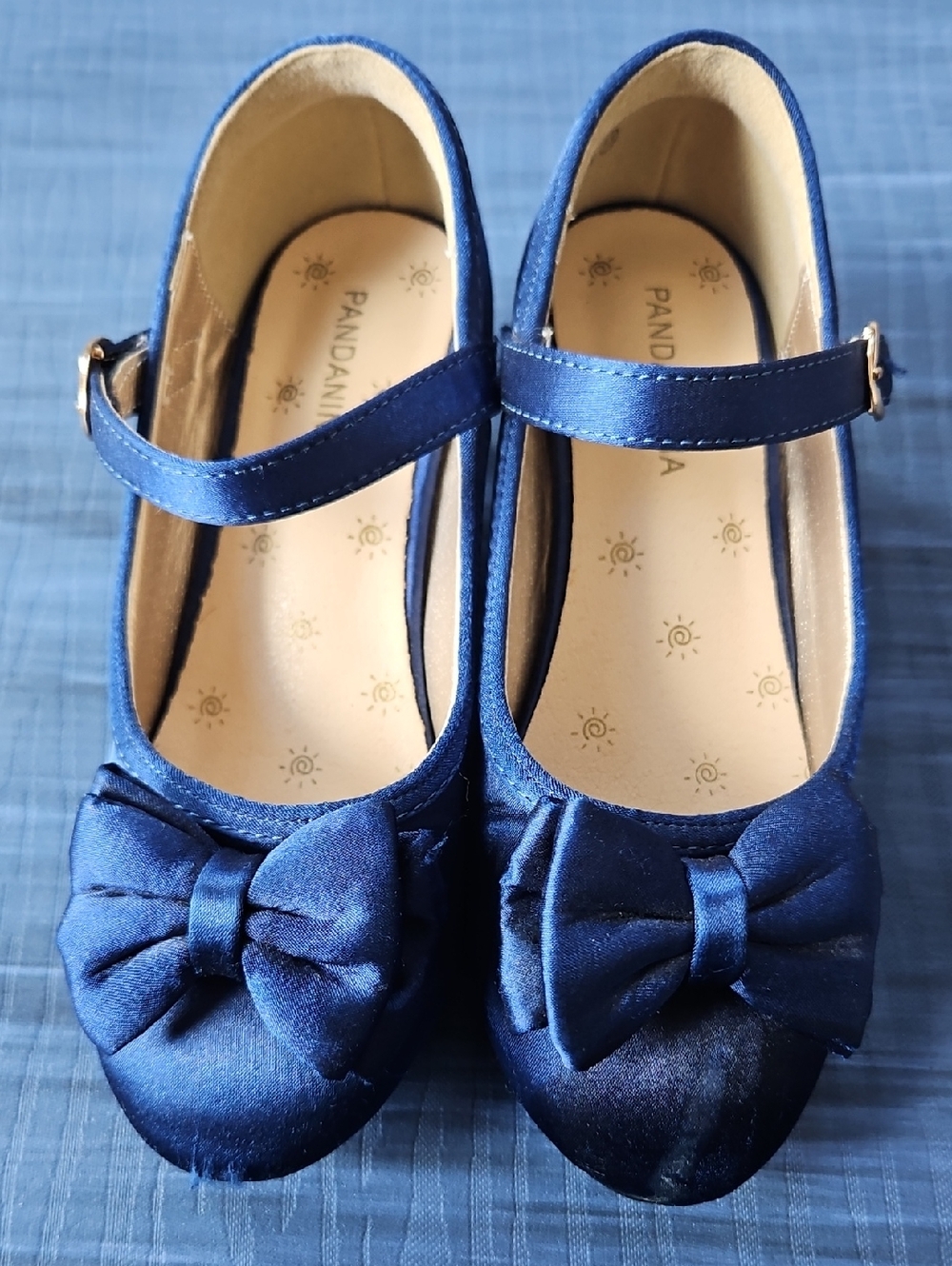 Girls' Navy Bow Mary Jane Dress Shoes